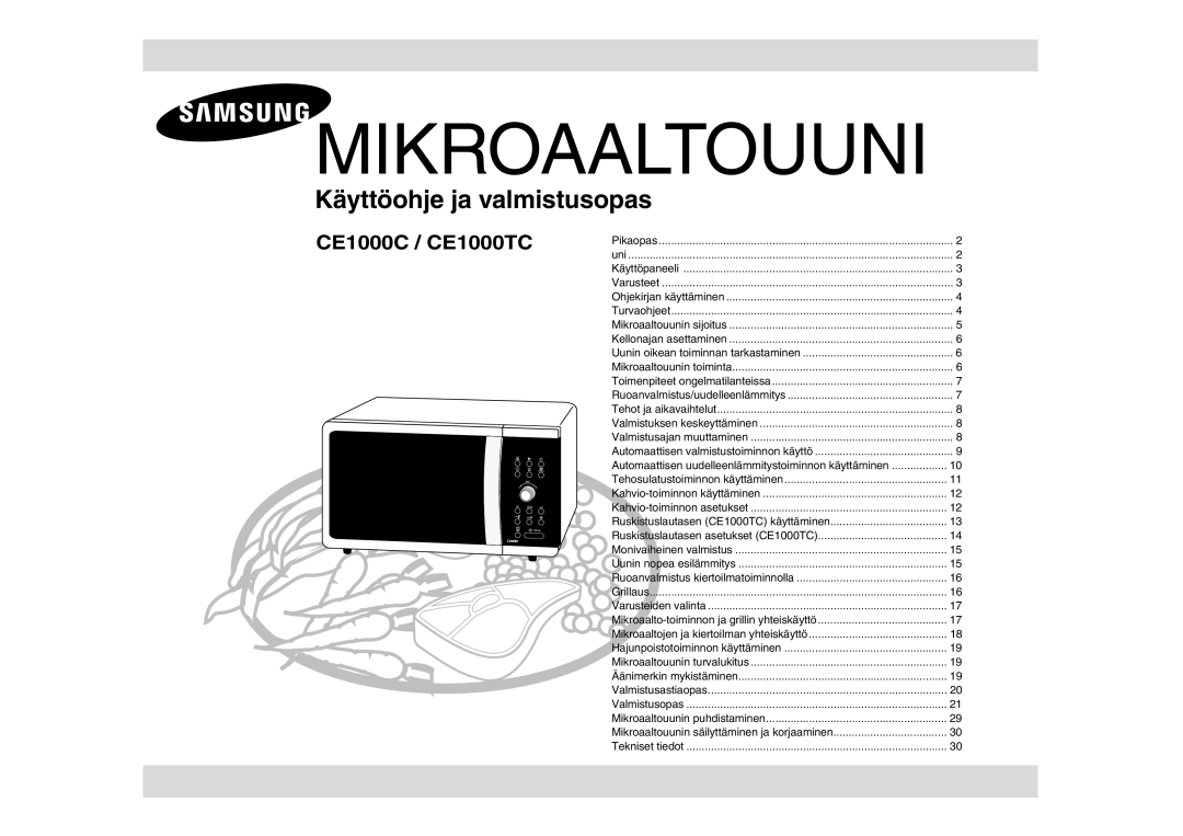 Samsung CE1000C-T/XEE manual Microwave Oven 