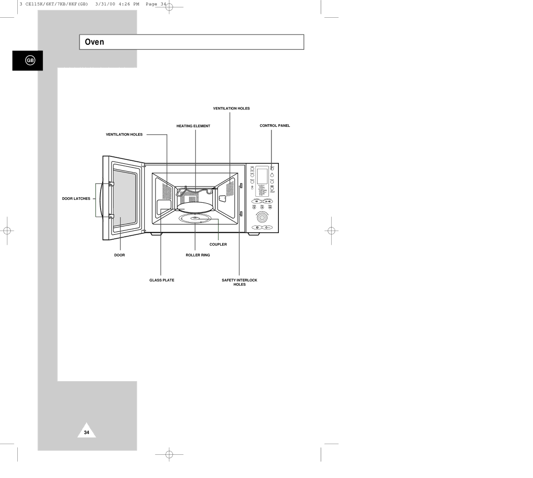 Samsung CE118KF, CE115K, CE119KFS, CE117KB, CE116KT manual Oven 