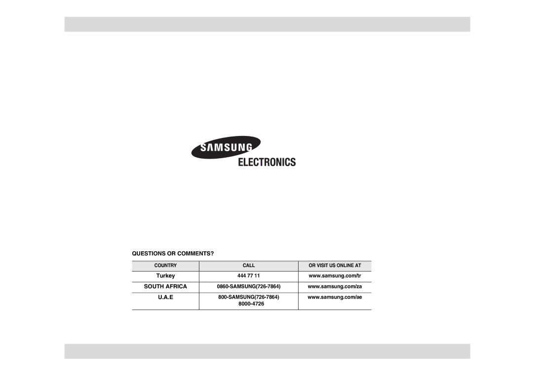 Samsung CE117A/ZAM manual 444 77, 8000-4726, SAMSUNG726-7864 