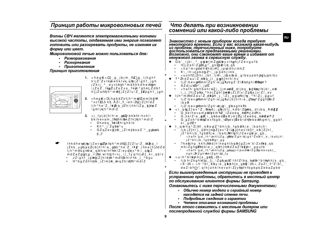 Samsung CE1185GBR/SBW, CE1185GBR/BWT manual Принцип работы микроволновых печей 