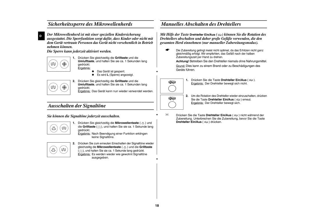 Samsung CE1185UB/XEG manual Ausschalten der Signaltöne, Ausgegeben 