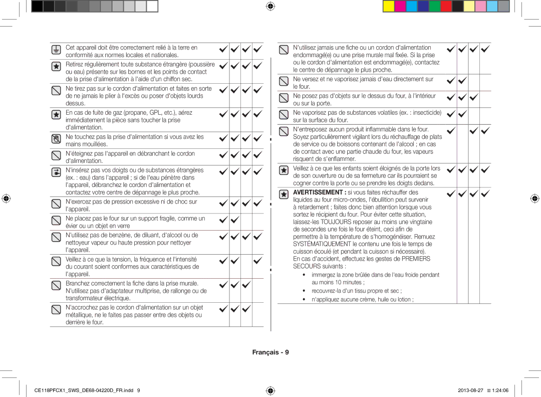 Samsung CE118PFCX1/SWS manual CE118PFCX1SWSDE68-04220DFR.indd 