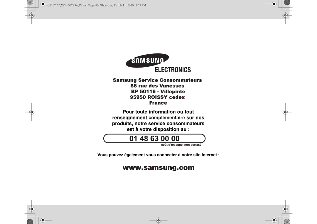 Samsung CE137NT/XEF manual 