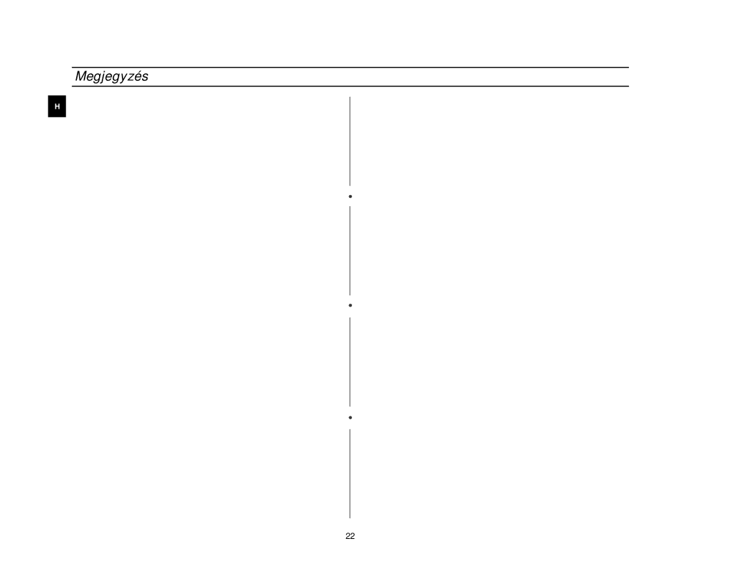 Samsung CE2618N/XEH manual Megjegyzés 