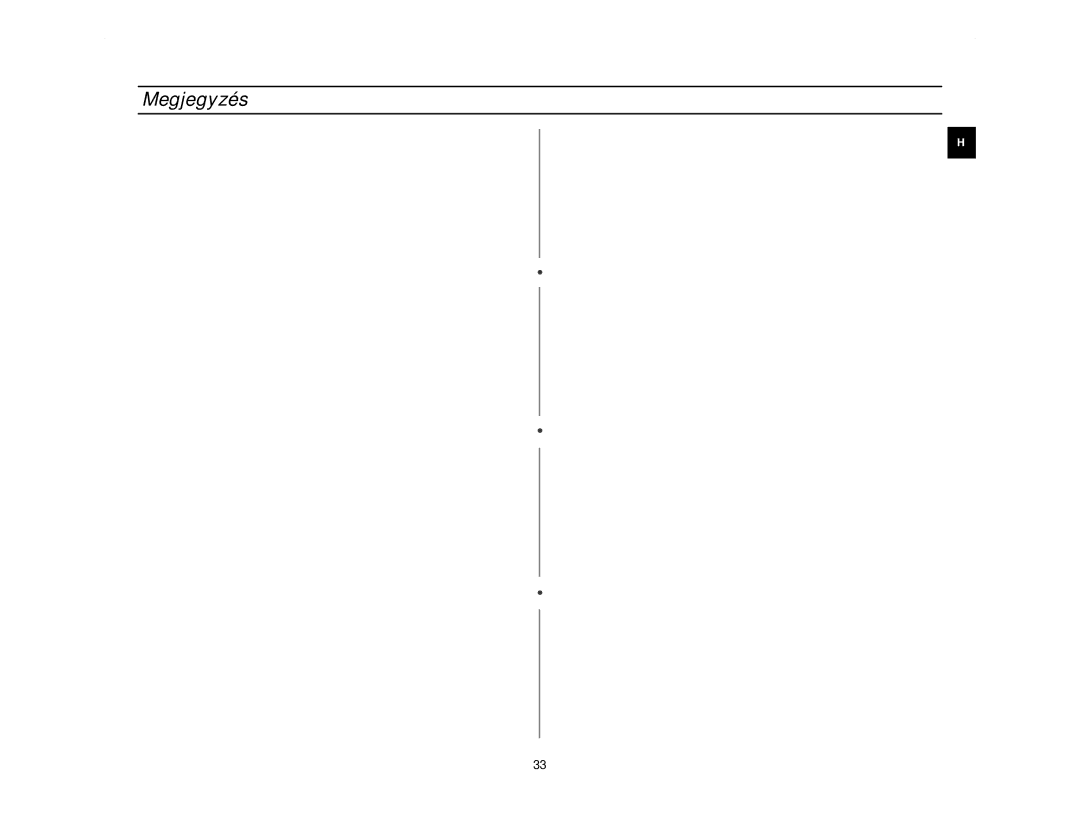 Samsung CE2713N/XEH manual Megjegyzés 