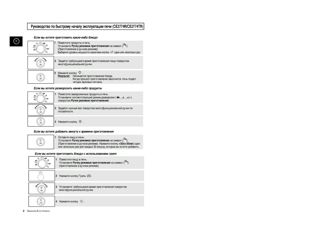 Samsung CE2774R-US/BWT, CE2774R/BWT, CE2774R-1/BWT manual Öòîë ‚˚ ıÓÚËÚÂ ÔË„ÓÚÓ‚ËÚ¸ Í‡ÍÓÂ-ÎË·Ó ·Î˛‰Ó 