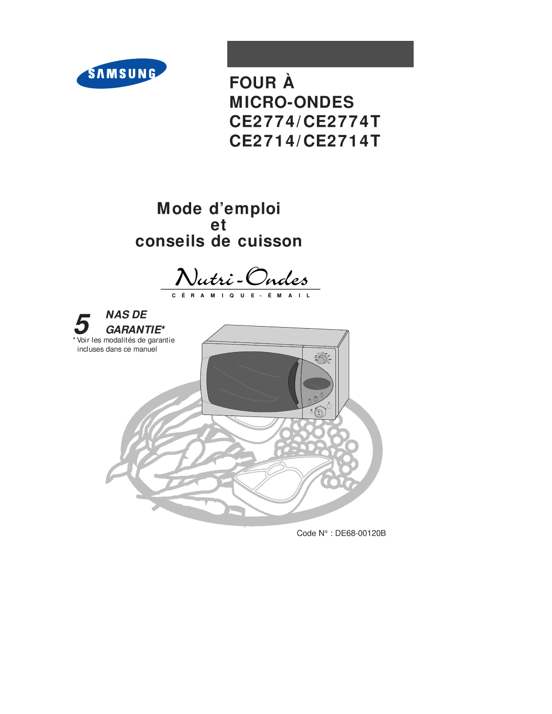 Samsung CE2774-1/XEF, CE2774/XEF manual Four À MICRO-ONDES 