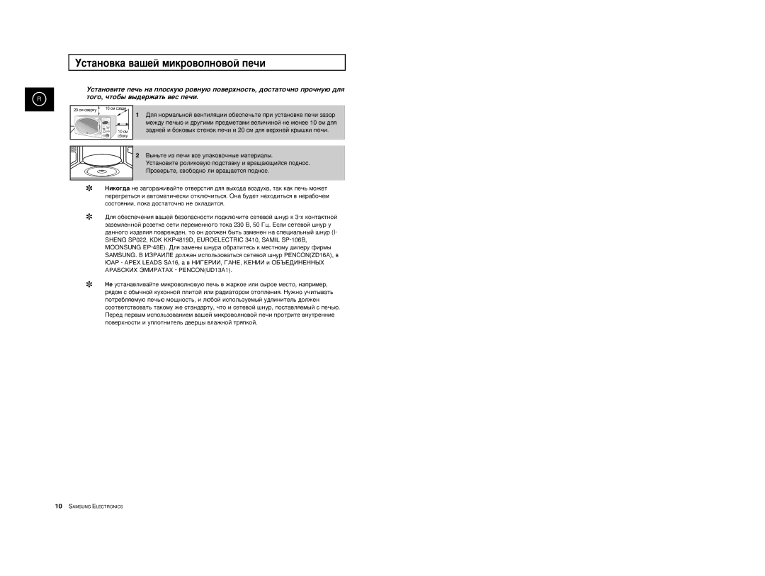 Samsung CE2777R/BWT, CE2777R-S/BWT manual Ìòú‡Ìó‚Í‡ ‚‡¯Âè Ïëíó‚Óîìó‚Óè Ôâ˜Ë, ˚Ì¸Úâ Ëá Ôâ˜Ë ‚Òâ Ûô‡Íó‚Ó˜Ì˚Â Ï‡Úâë‡Î˚ 