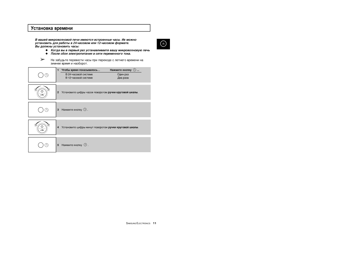 Samsung CE2777R-S/BWT Ìòú‡Ìó‚Í‡ ‚Âïâìë, ÓÚÓ·˚ ‚ÂÏﬂ ÔÓÍ‡Á˚‚‡ÎÓÒ¸… ‡ÊÏËÚÂ Íìóôíû, 24-˜‡ÒÓ‚ÓÈ Òëòúâïâ, 12-˜‡ÒÓ‚ÓÈ Òëòúâïâ 