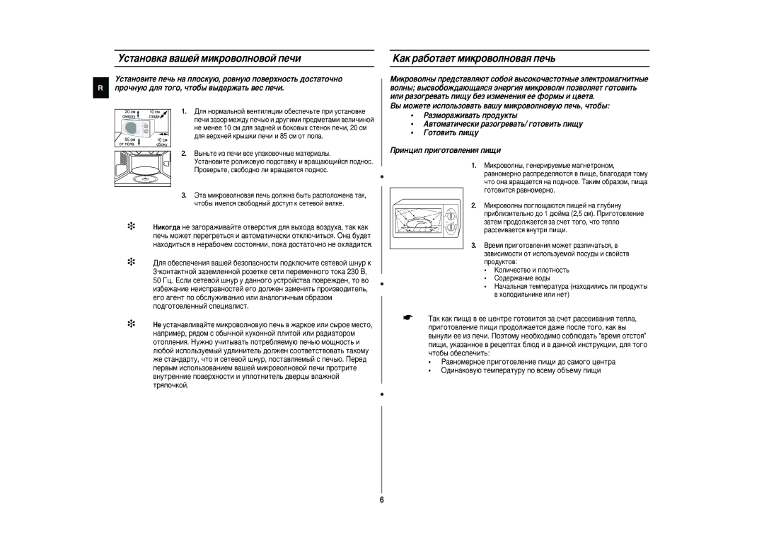 Samsung CE2815NR/BWT manual Ìòú‡Ìó‚Í‡ ‚‡¯Âè Ïëíó‚Óîìó‚Óè Ôâ˜Ë, ‡Í ‡·ÓÚ‡ÂÚ ÏËÍÓ‚ÓÎÌÓ‚‡ﬂ ÔÂ˜¸, ‡Áïó‡Êë‚‡Ú¸ Ôó‰Ûíú˚ 