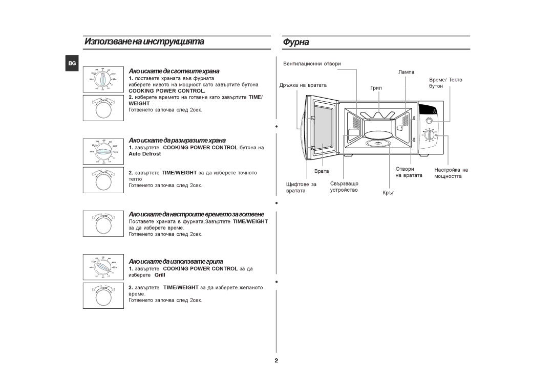 Samsung CE282DNT manual ИзползваненаинструкциятаФурна, Акоискатедасготвитехрана, Акоискатедаразмразитехрана 