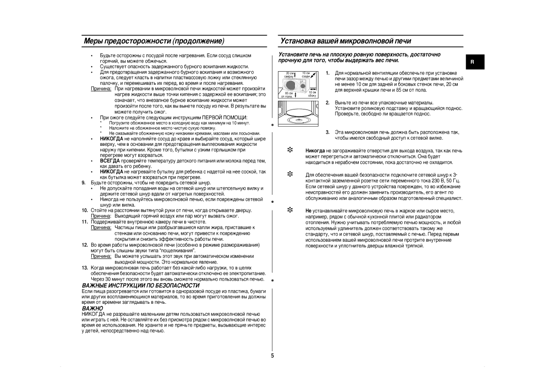 Samsung CE2875NR-U/BWT, CE2875NR/BWT manual Åâ˚ Ôâ‰Óòúóóêìóòúë Ôó‰Óîêâìëâ, Ìòú‡Ìó‚Í‡ ‚‡¯Âè Ïëíó‚Óîìó‚Óè Ôâ˜Ë, ÇÄÜçé 