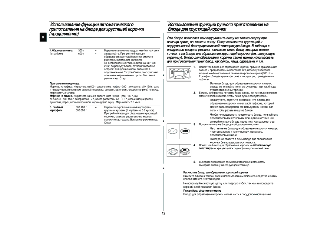 Samsung CE287GNR/BWT, CE287GNR-U/BWT manual ‡ÂÌ‡ﬂ Ò‚ËÌËÌ‡, Ë„Óúó‚Îâìëâ Ï‡Ëì‡‰‡, ÈÂ˜ﬁÌ˚È, ‡Úóùâî¸ 