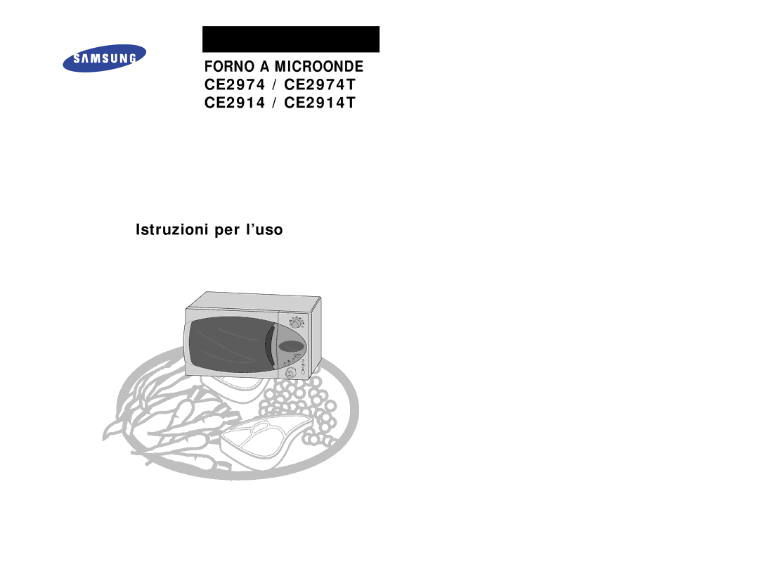 Samsung CE2914-S/XET, CE2914T/XET, CE2974-1S/XET, CE2914/XET, CE2974-1/XET, CE2974T-1/XET, CE2974T/XET manual Forno a Microonde 