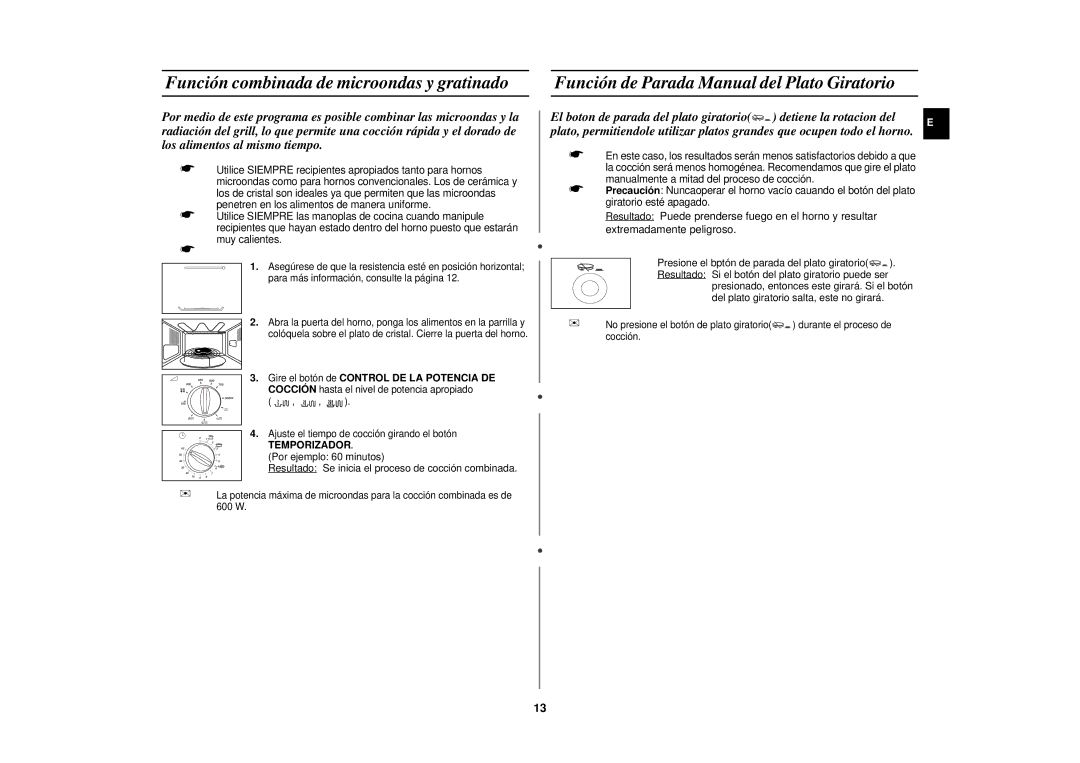 Samsung CE291DN-5/XEC manual Temporizador 