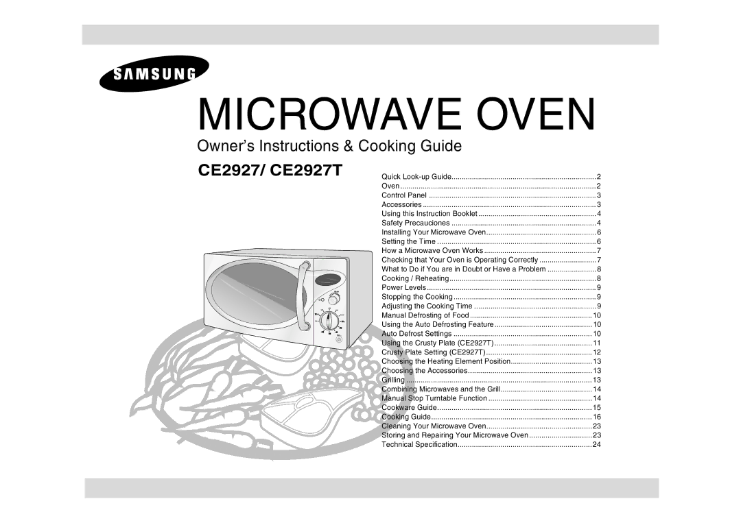 Samsung CE2927N/BOL manual 01-1 