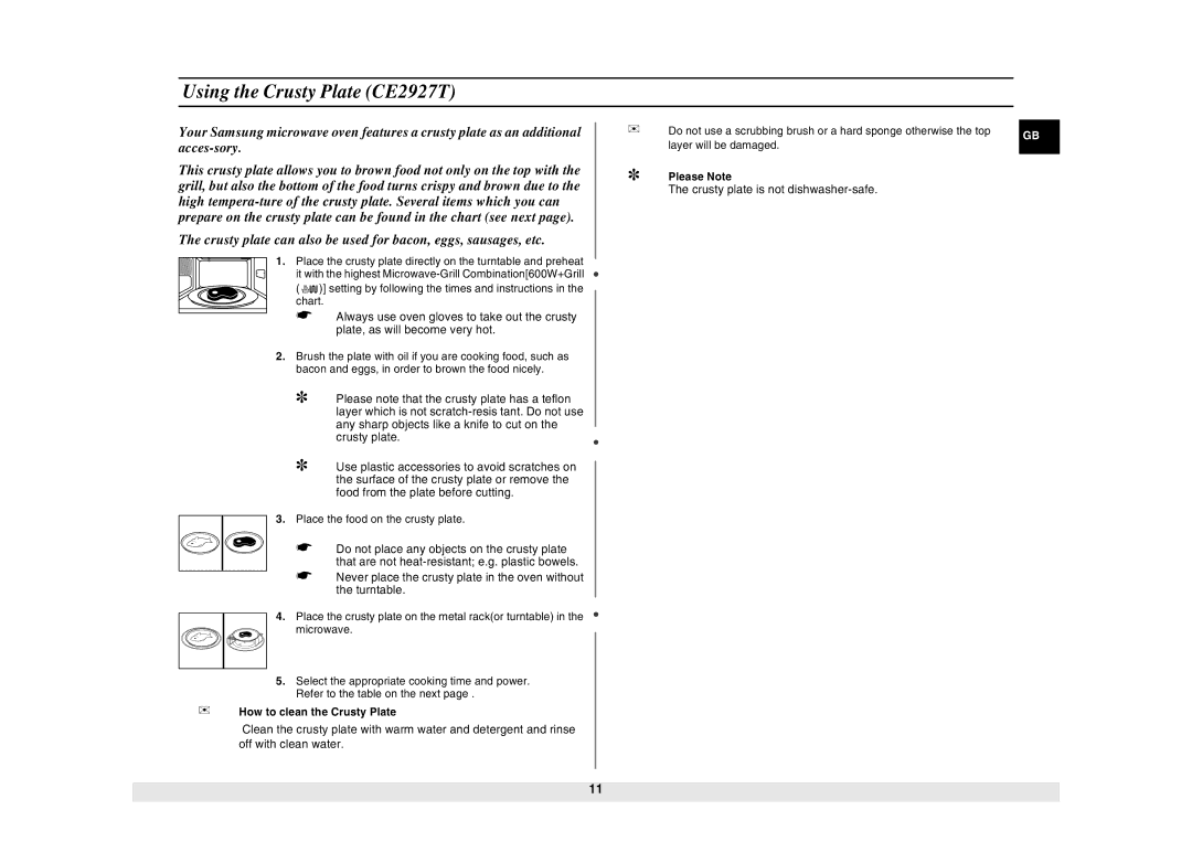 Samsung CE2927N/BOL manual +,+ 