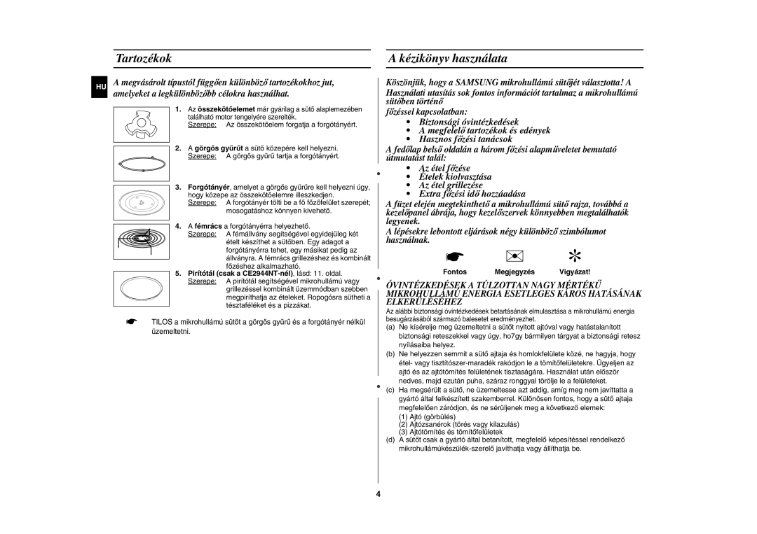 Samsung CE2944N-5S/XEH manual    