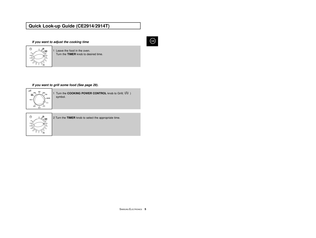 Samsung CE2974-1/XEG, CE2974-1S/XEG, CE2974-S/XEG, CE2974/XEG, CE2974-C/XEG manual If you want to adjust the cooking time 