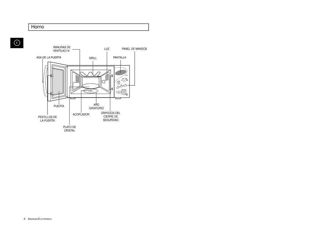 Samsung CE2977-S/XEC, CE2977/XEC manual Horno 