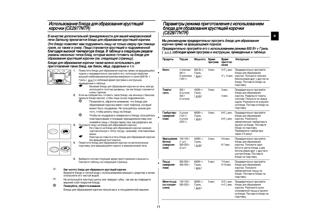 Samsung CE2977NR5T/BWT, CE2977NR-T/BWT, CE2977NR-R/BWT, CE2977NR-U/BWT, CE2977NR5R/BWT, CE2977NR5G/BWT Åâíóì, ‡Ïóóêâ, Ìì˚Â 