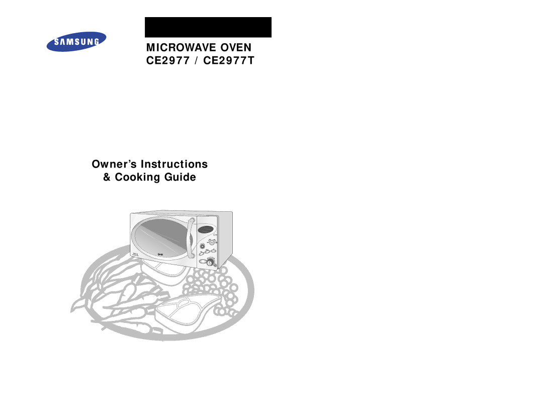 Samsung CE2977/XEF, CE2977T/XEF, CE2977T-S/XEF, CE2977/XET, CE2977T/XEH manual Microwave Oven 