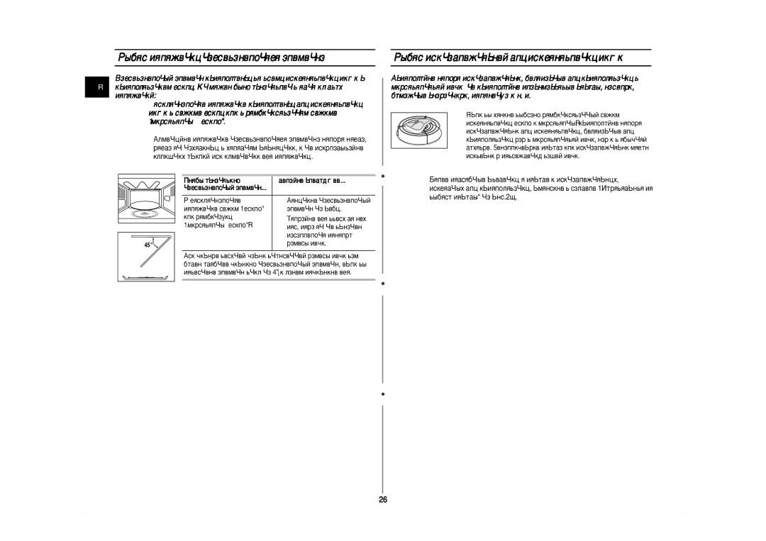 Samsung CE297BNR-5/BWT, CE297BNR/BWT ˚·Ó ÔÓÎÓÊÂÌËﬂ Ì‡„Â‚‡ÚÂÎ¸ÌÓ„Ó ˝ÎÂÏÂÌÚ‡, ˚·Ó ÔËÌ‡‰ÎÂÊÌÓÒÚÂÈ ‰Îﬂ ÔË„ÓÚÓ‚ÎÂÌËﬂ ÔË˘Ë 