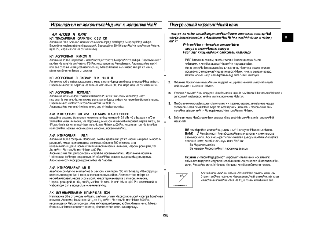 Samsung CE297BNR/BWT, CE297BNR-5/BWT manual Óëòúí‡ ‚‡¯Âè Ïëíó‚Óîìó‚Óè Ôâ˜Ë, ËèÖñàÄãúçõÖ ëéÇÖíõ 