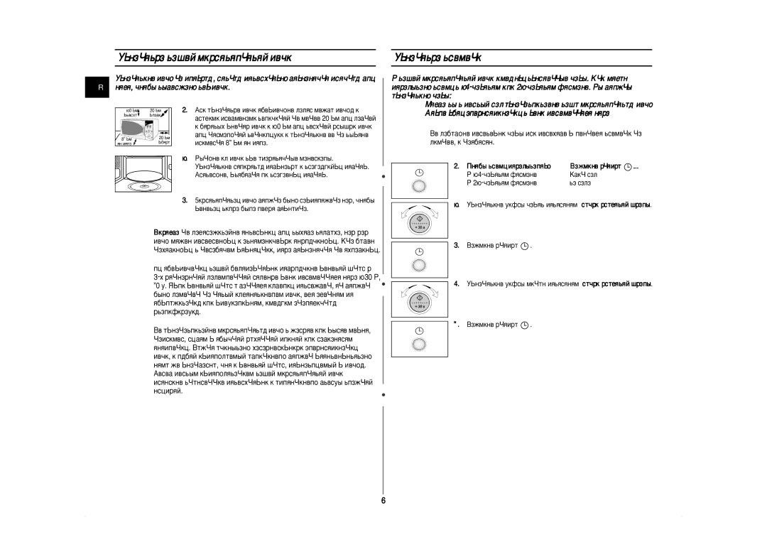 Samsung CE297BNR-5/BWT manual Ìòú‡Ìó‚Í‡ ‚‡¯Âè Ïëíó‚Óîìó‚Óè Ôâ˜Ë, Ìòú‡Ìó‚Í‡ ‚Âïâìë, Ûòú‡Ìó‚Ëú¸ ˜‡Ò˚, Áëïìââ, Ë Ì‡Ó·Óóú 