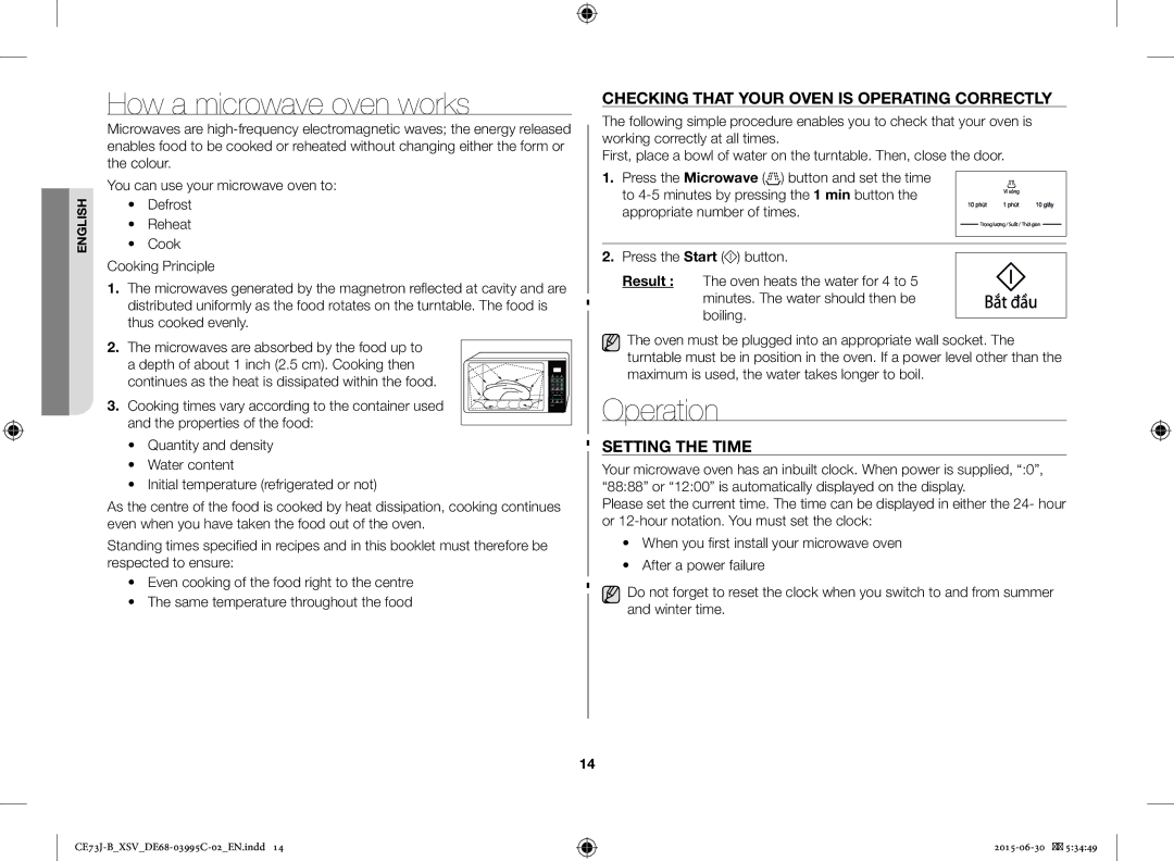 Samsung CE73J-B/XSV manual How a microwave oven works, Operation, Checking That Your Oven is Operating Correctly 