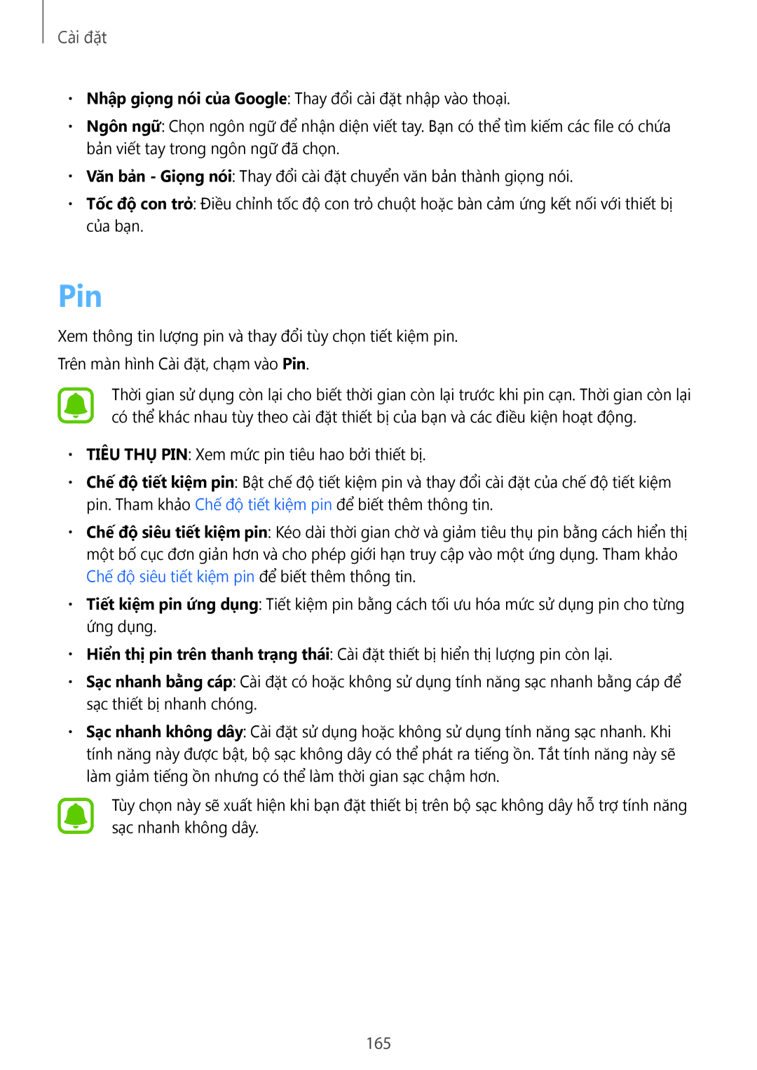 Samsung SM-N920CZWAXXV, CG-N920FZWXVTC manual Pin, 165 