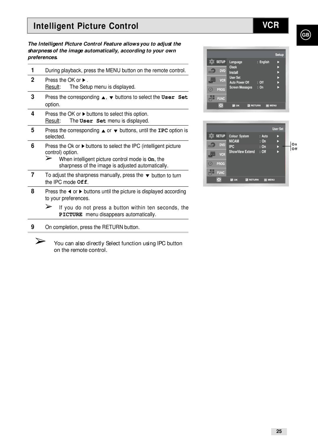 Samsung CHT-500 instruction manual Intelligent Picture Control 