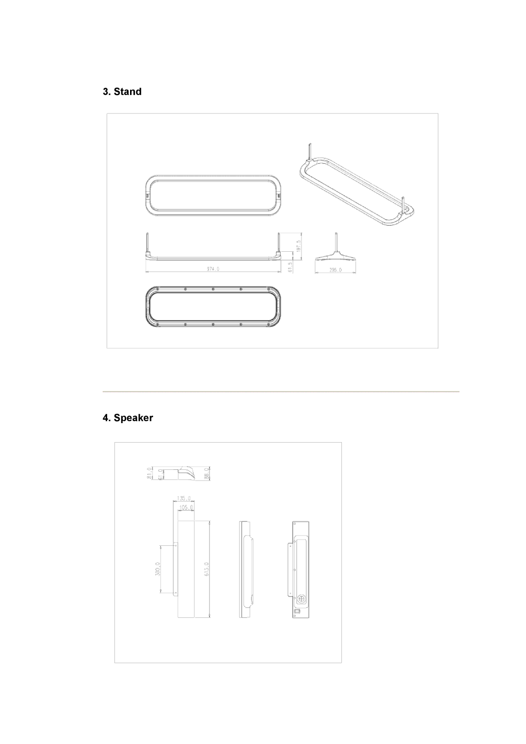 Samsung CK40PSNS/EDC, CK40BSNS/EDC manual Stand Speaker 