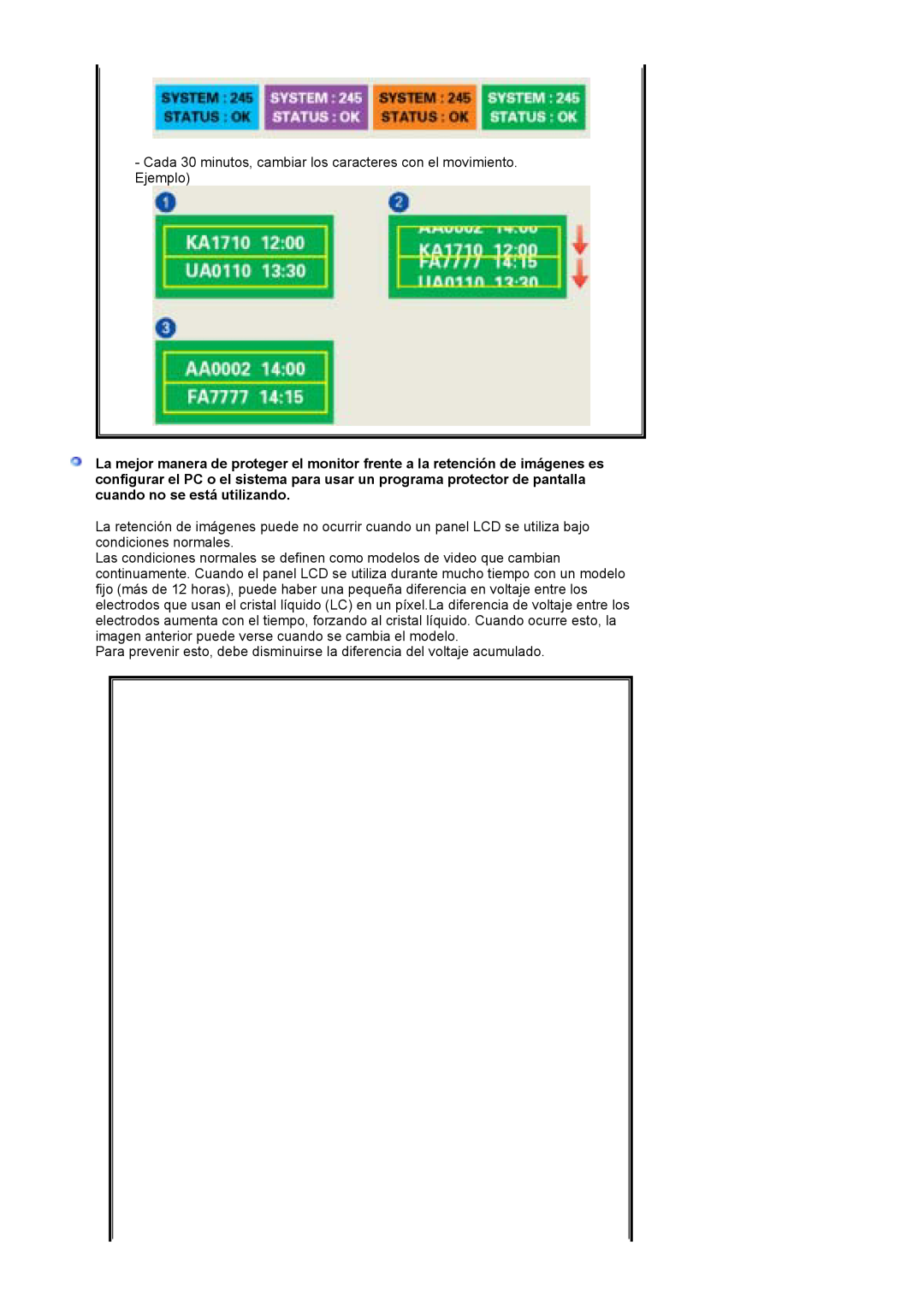 Samsung CK40PSNS/EDC, CK40BSNS/EDC manual Cada 30 minutos, cambiar los caracteres con el movimiento. Ejemplo 