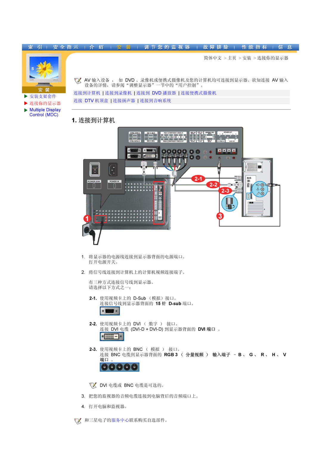 Samsung CK40PSNS/EDC, CK40PSNBG/EDC, CK40BSNS/EDC manual 连接到计算机 