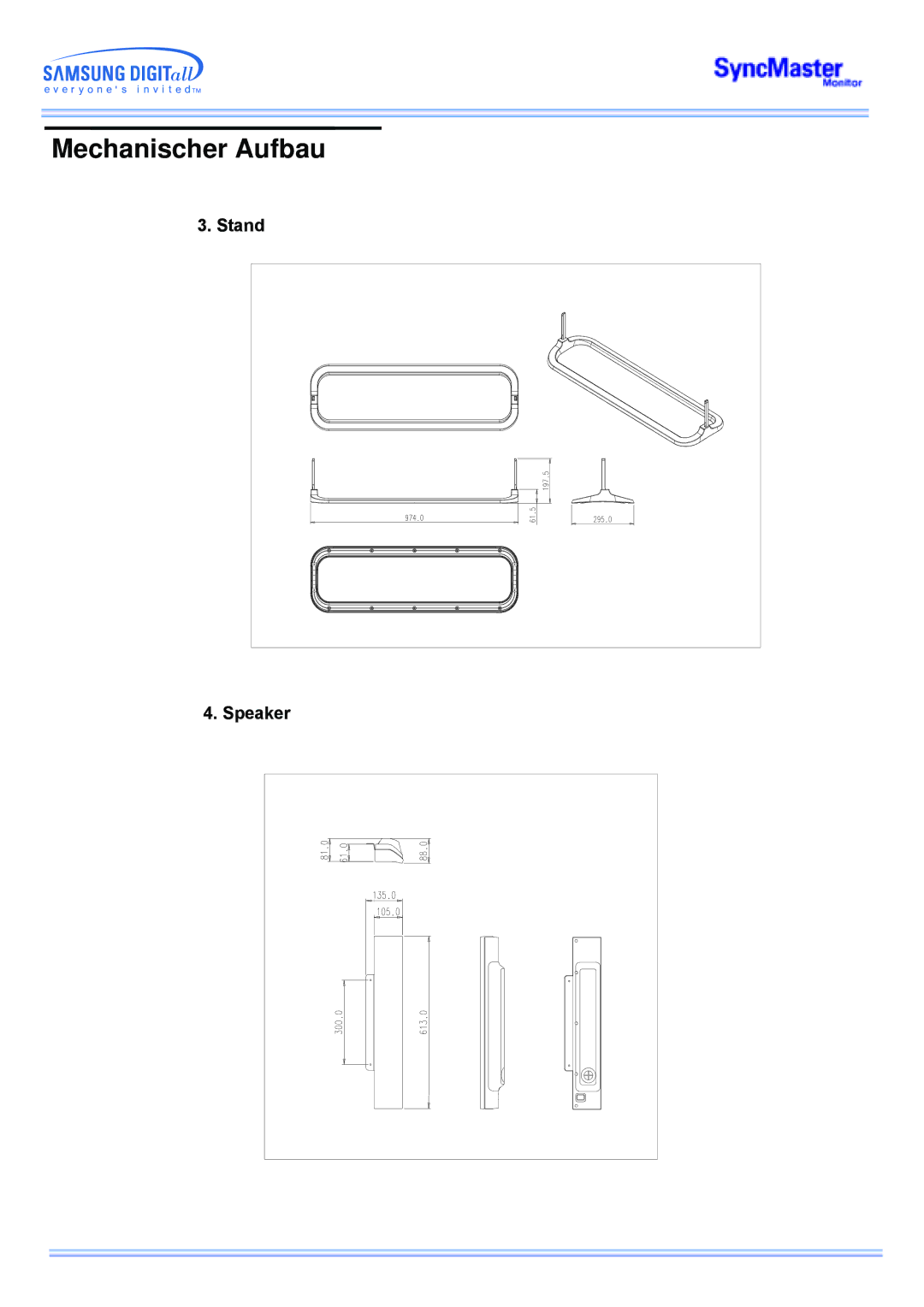 Samsung CK40PSNBG/EDC, CK40PSNSG/EDC, CK40PSNB/EDC, CK40BSNS/EDC, CK40PSNS/EDC, CK32PSNS/EDC manual Stand Speaker 