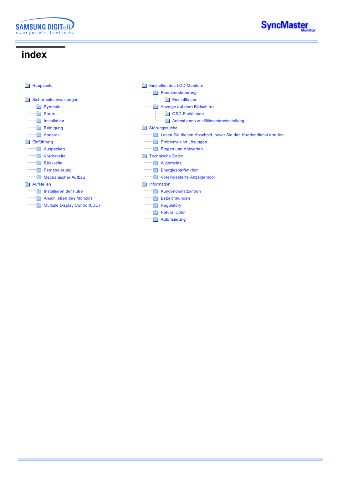 Samsung CK40PSNBG/EDC, CK40PSNSG/EDC, CK40PSNB/EDC, CK40BSNS/EDC, CK40PSNS/EDC, CK32PSNS/EDC manual Index 