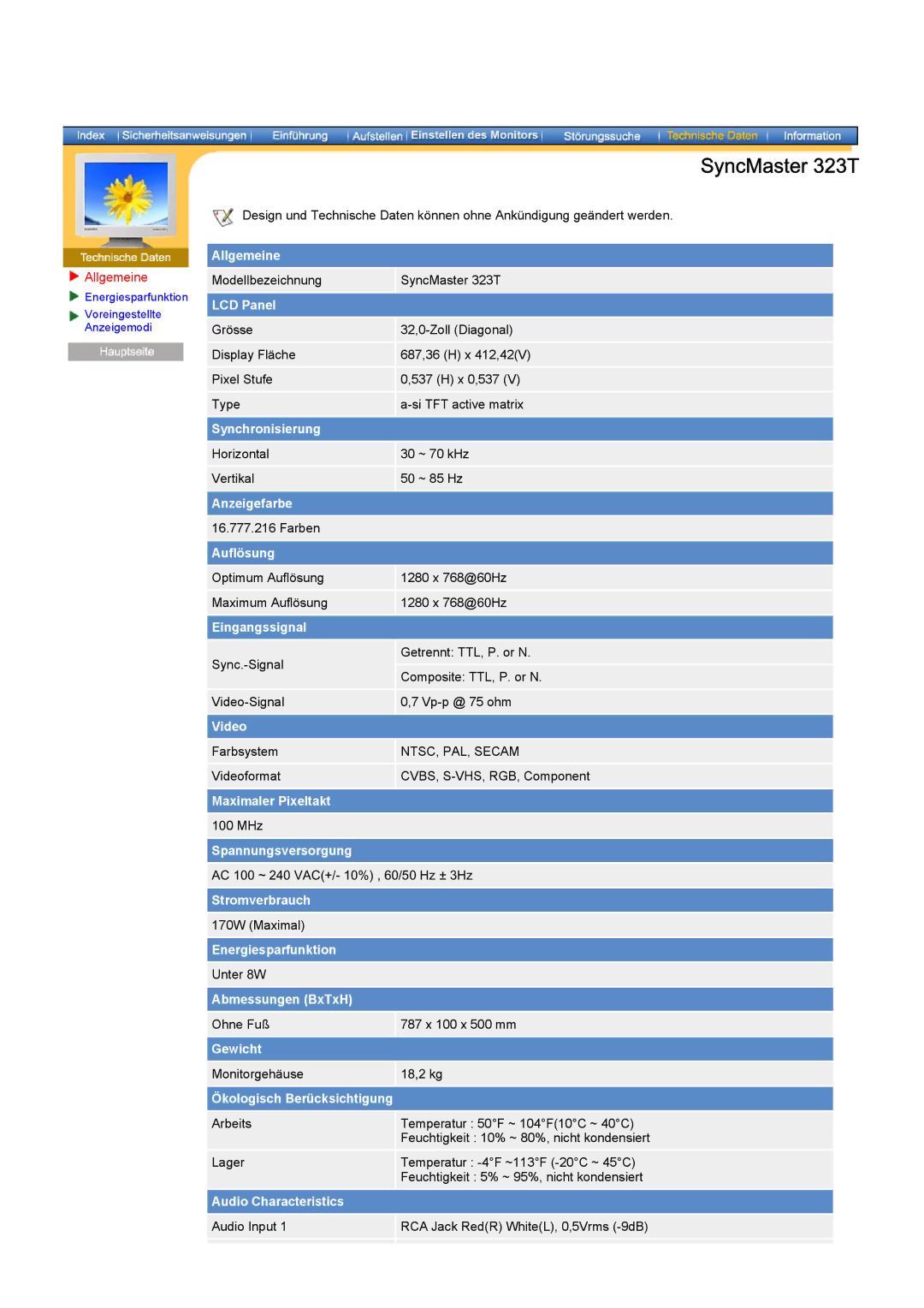 Samsung CK40PSNBG/EDC, CK40PSNSG/EDC, CK40PSNB/EDC, CK40BSNS/EDC, CK40PSNS/EDC manual Allgemeine 