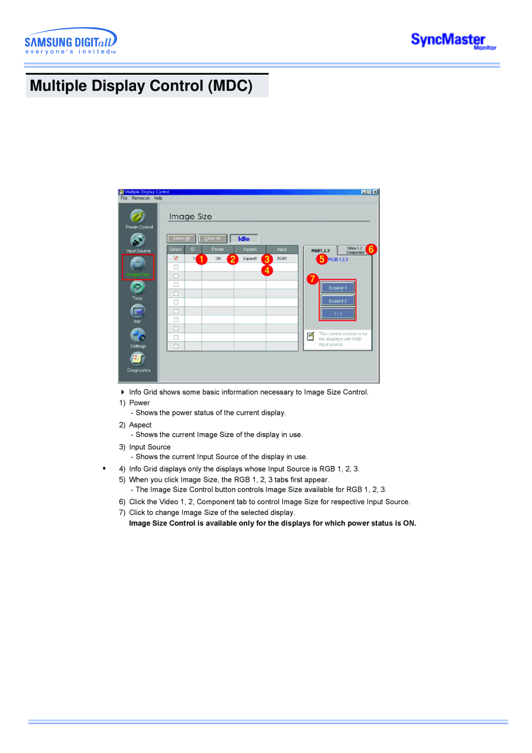 Samsung CK40BSNSK/SAI, CK40PSNSG/EDC, CK40PSNB/EDC, CK40PSSS/EDC, CK40PSNBF/EDC, CK40PSSB/EDC Multiple Display Control MDC 