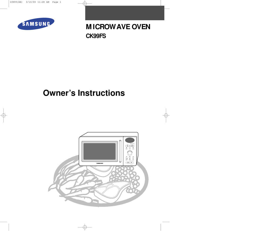 Samsung CK99FS manual Microwave Oven 