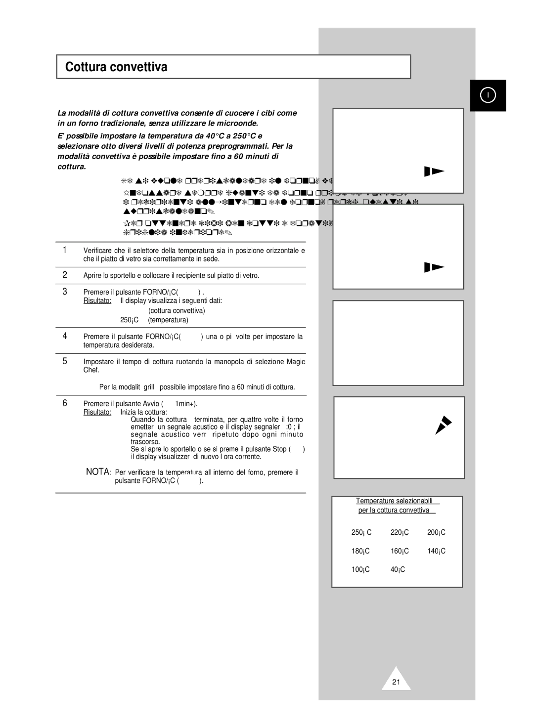 Samsung CK99FS/XET manual Cottura convettiva 