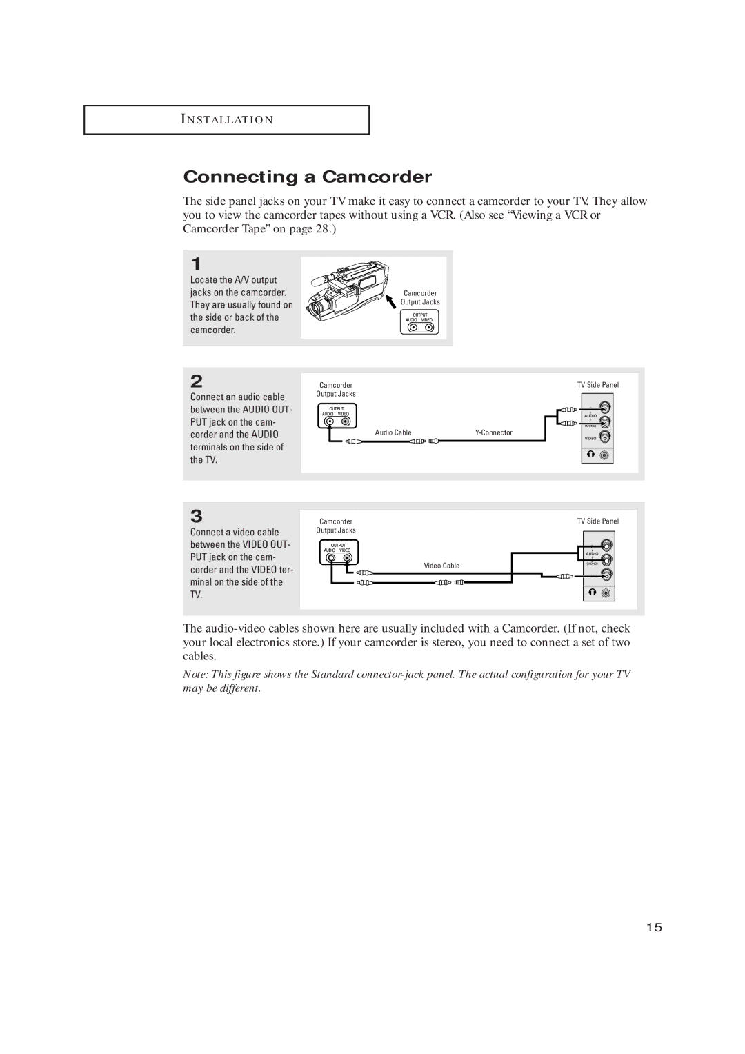 Samsung CL17M2MQ manual Connecting a Camcorder 