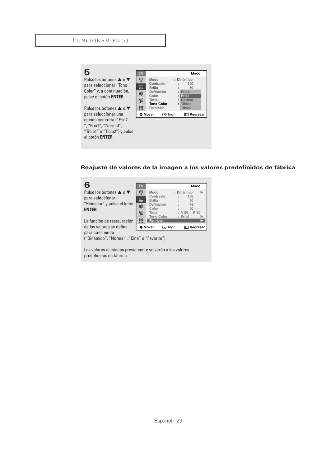 Samsung CL29M16, CL29M21, CL29T21, CL29K5, CL25M21 manual Enter 