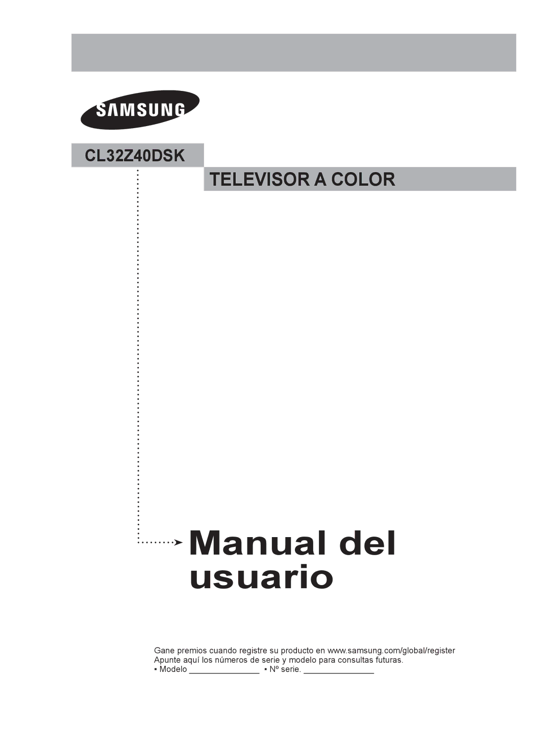 Samsung CL32Z40DSK manual Manual del usuario 