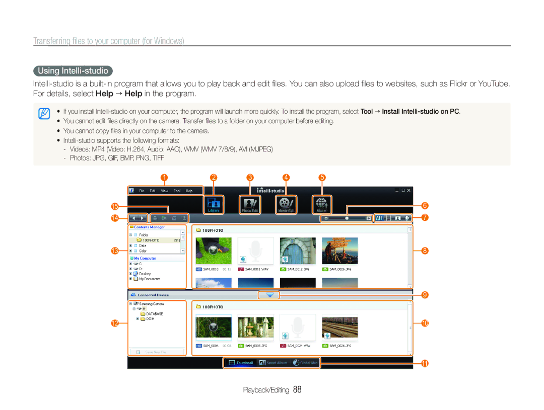 Samsung CL80 user manual Using Intelli-studio 