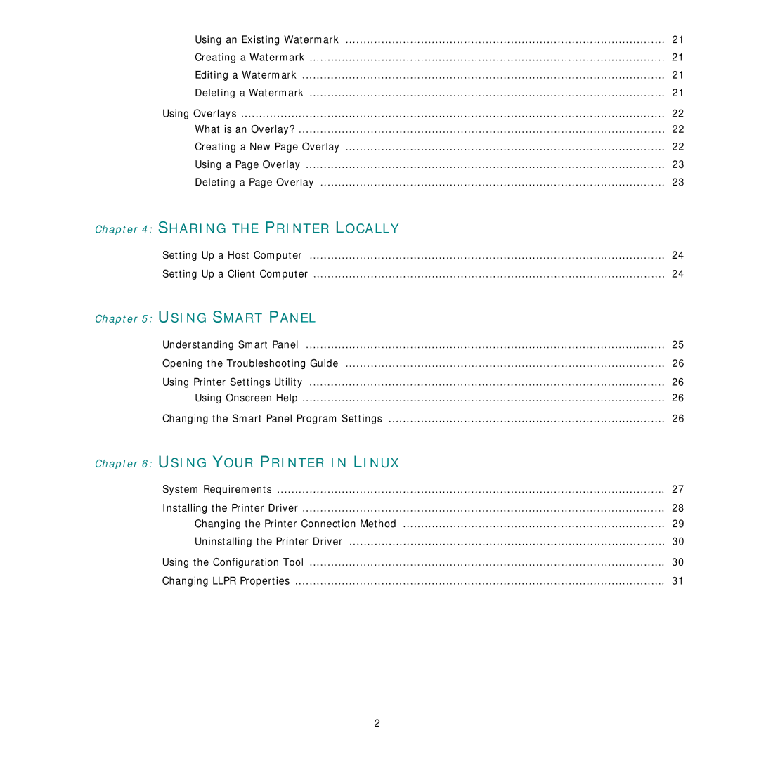 Samsung CLP-300 Series manual Sharing the Printer Locally 