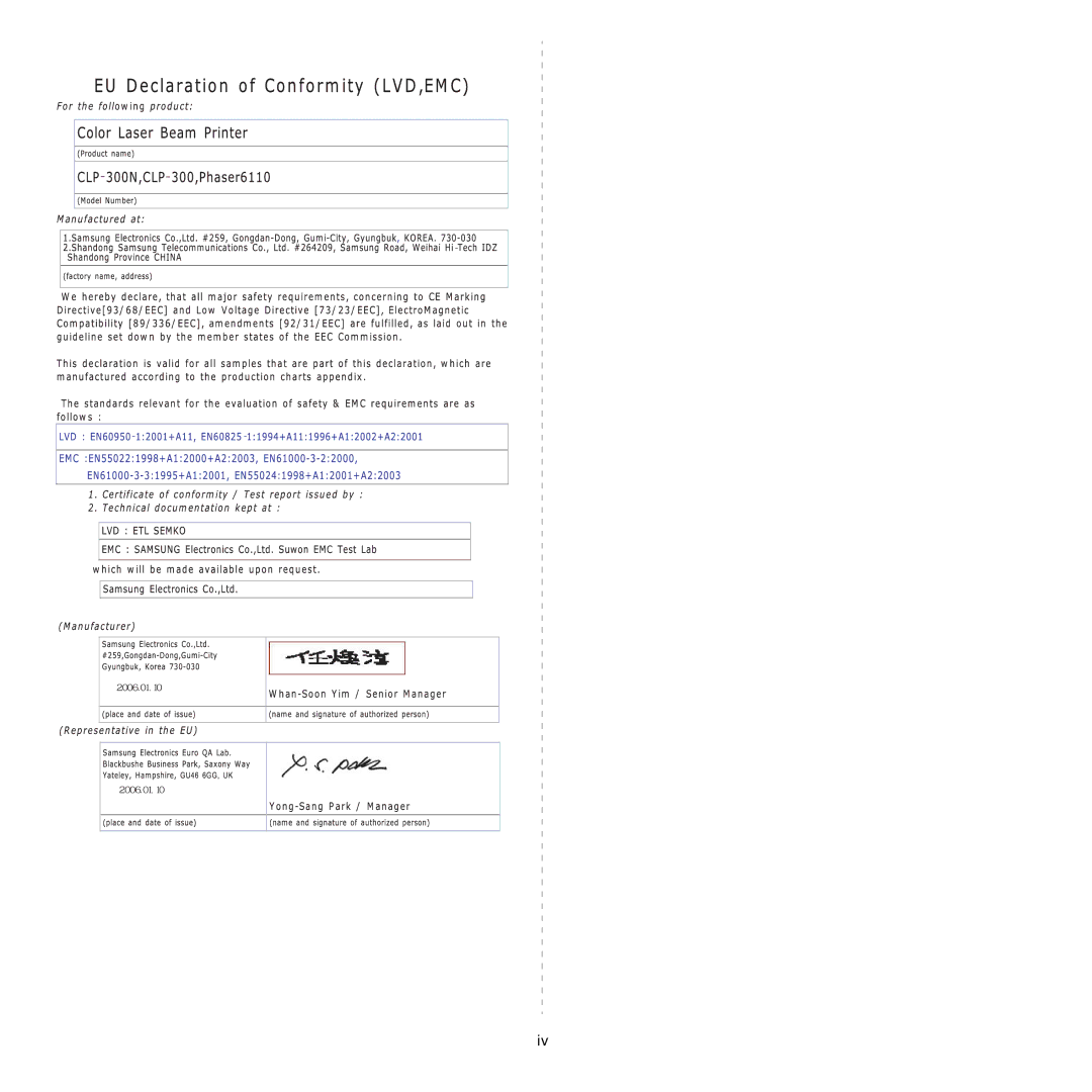 Samsung CLP-300 Series manual 