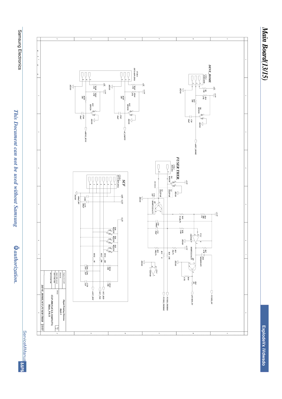 Samsung CLP-300 XSG manual Main Board13/15, Devehome 