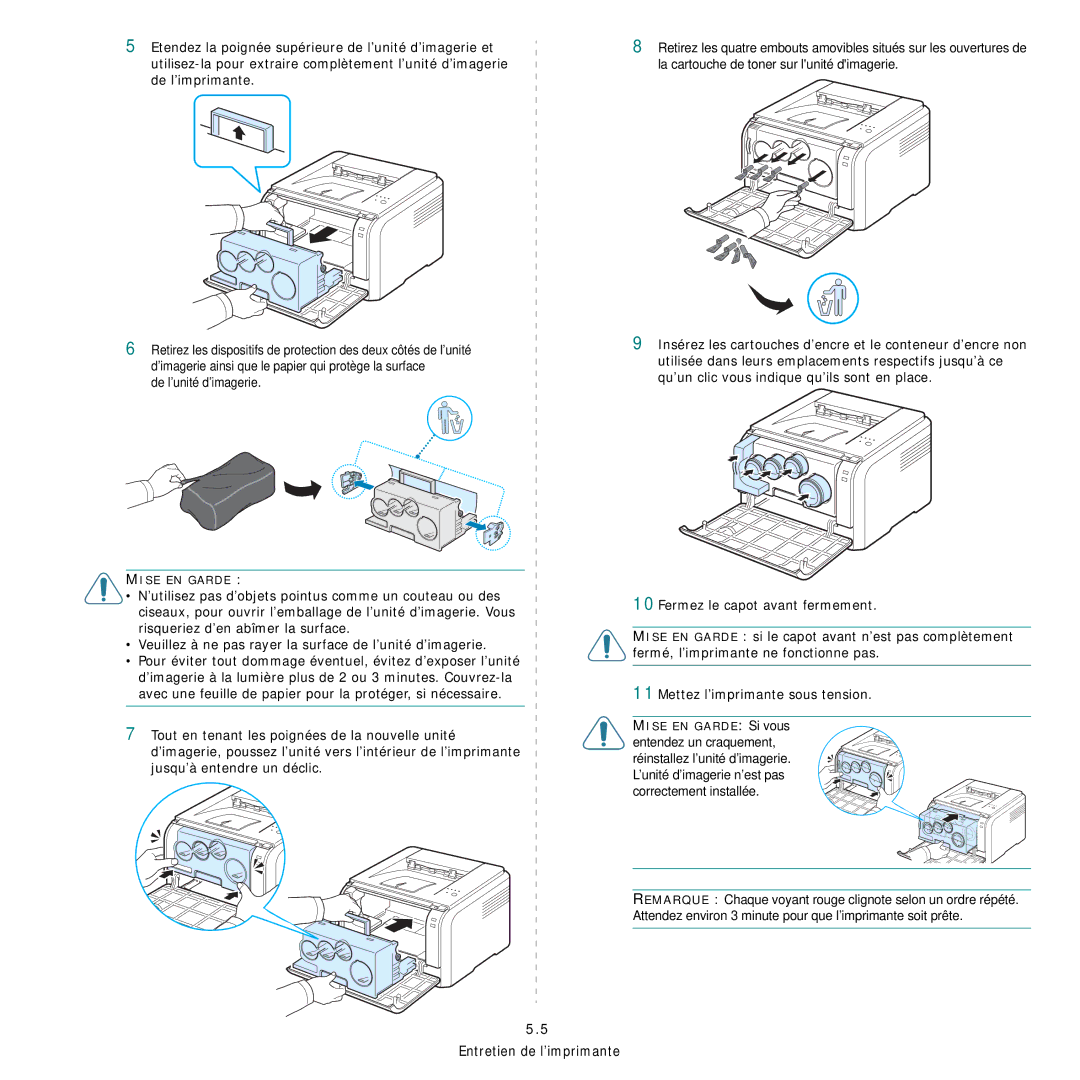 Samsung CLP-300 manual De l’unité d’imagerie 