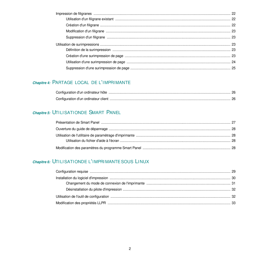 Samsung CLP-300 manual Chapitre 4 Partage Local DE Limprimante 